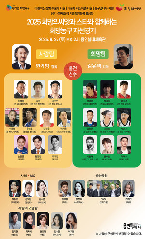 ‘2025 희망의씨앗과 스타와 함께하는 희망농구’ 자선경기 선수 확정